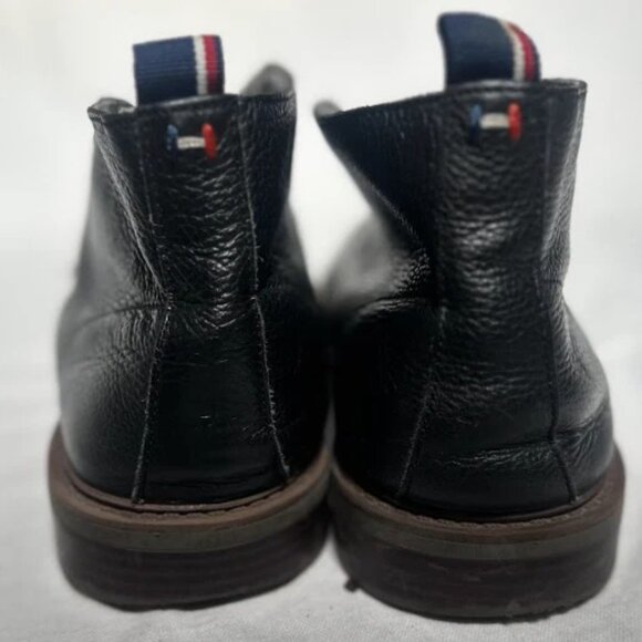 Tommy Hilfiger black leather semi boots Size 10 - Picture 4 of 8